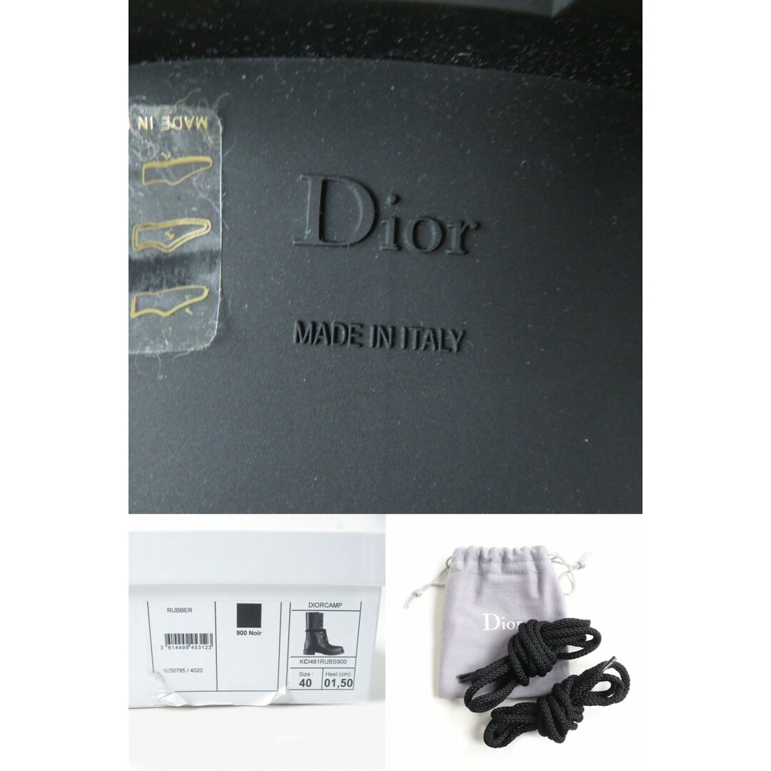 Christian Dior(クリスチャンディオール)の極美品★クリスチャンディオール KCI481RUBS900 DIORCAMP ロゴデザイン ラバー ショートブーツ ブラック 40 伊製 箱・保管袋・紐付き レディースの靴/シューズ(ブーツ)の商品写真