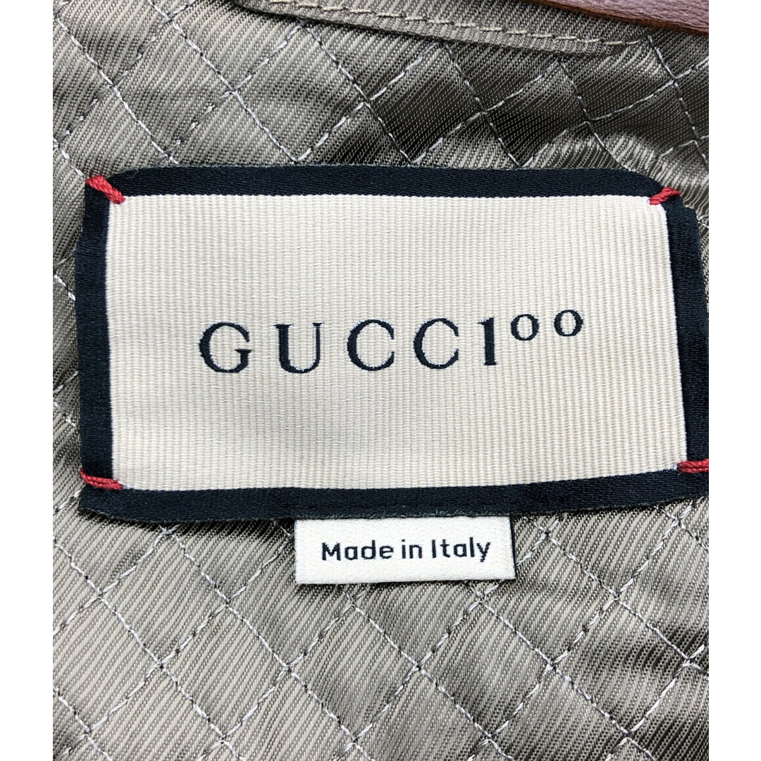 Gucci(グッチ)のグッチ GUCCI シングルライダースジャケット ブルゾン メンズ 48 メンズのジャケット/アウター(ライダースジャケット)の商品写真