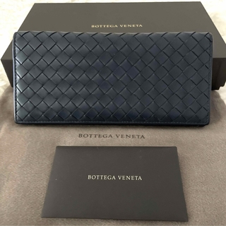 ボッテガ(Bottega Veneta) 折り財布(メンズ)（ブルー・ネイビー/青色系