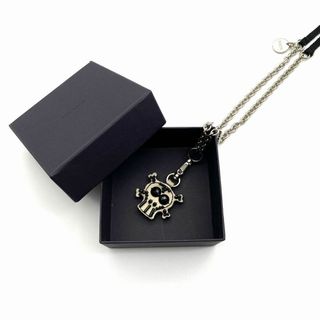 プラダ(PRADA)のPRADA Skull Charm プラダ ネックレス スカル ラインストーン(ネックレス)