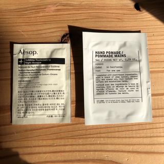 イソップ(Aesop)のAesop保湿パックLELABOハンドクリームヒノキお試しミニ試供品(サンプル/トライアルキット)