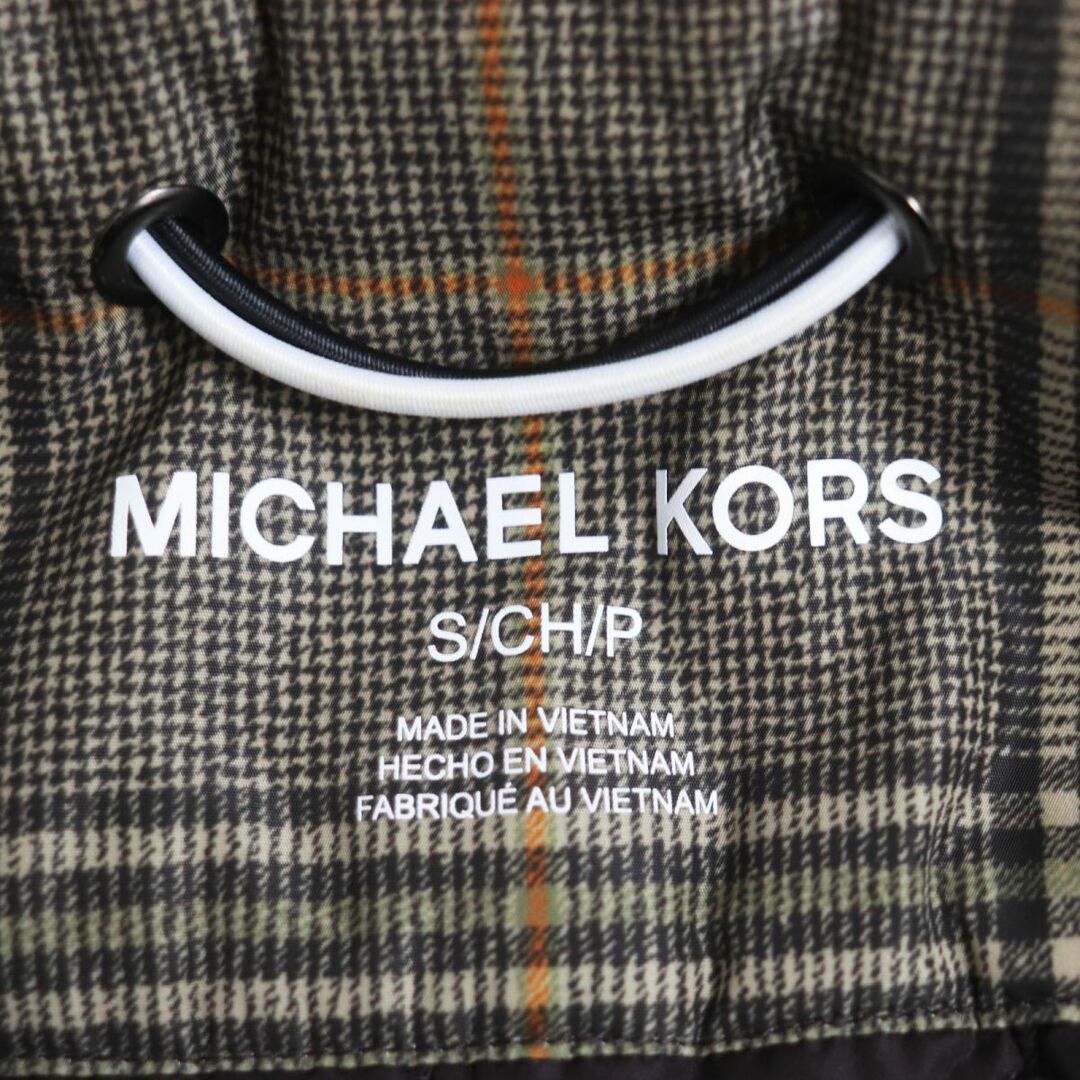 Michael Kors(マイケルコース)の未使用品●2021年製 MICHAEL KORS マイケルコース 中綿入り チェック柄 ボンバージャケット ブラウン S 正規品 メンズ メンズのジャケット/アウター(その他)の商品写真