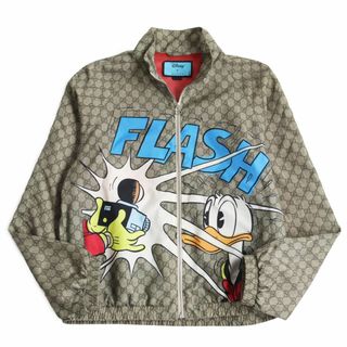 Gucci - 【ドンドン見直し】美品●2021年製 GUCCI×Disney グッチ×ディズニー 646442 ドナルドダック GG柄 ジップジャケット 茶色 44 正規品 伊製