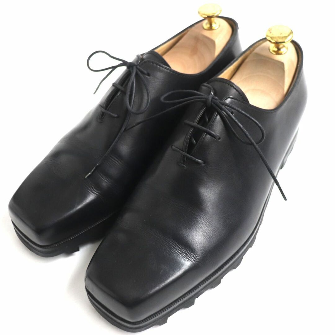 Berluti(ベルルッティ)の【ドンドン見直し】美品▼Berluti ベルルッティ オルガ期 ウルティマ ホールカット スクエアトゥ レザーシューズ ブラック 7 メンズ メンズの靴/シューズ(その他)の商品写真