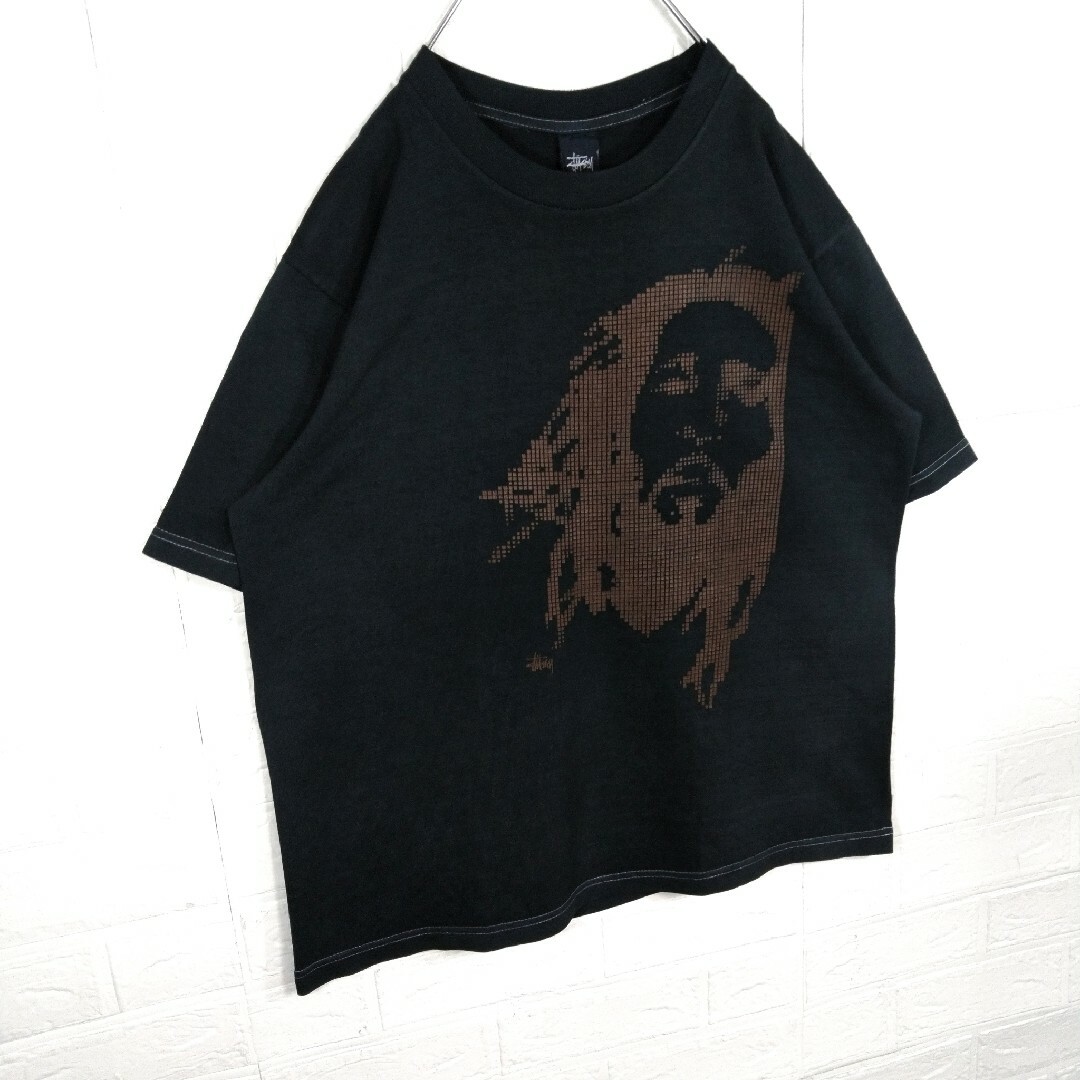 STUSSY(ステューシー)の【STUSSY】90s' USA製 紺タグ　ボブマーリー　Tシャツ メンズのトップス(Tシャツ/カットソー(半袖/袖なし))の商品写真