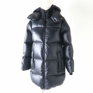 ヘリーハンセン(HELLY HANSEN)の美品★正規品 HELLY HANSEN ヘリーハンセン HOW11562 フード・ロゴワッペン付き ZIP UP ダウンコート ブラック M　(ダウンコート)