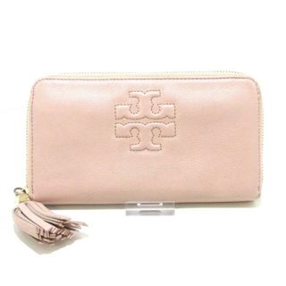 トリーバーチ(Tory Burch)のTORY BURCH(トリーバーチ) 長財布 - ピンク ラウンドファスナー レザー(財布)