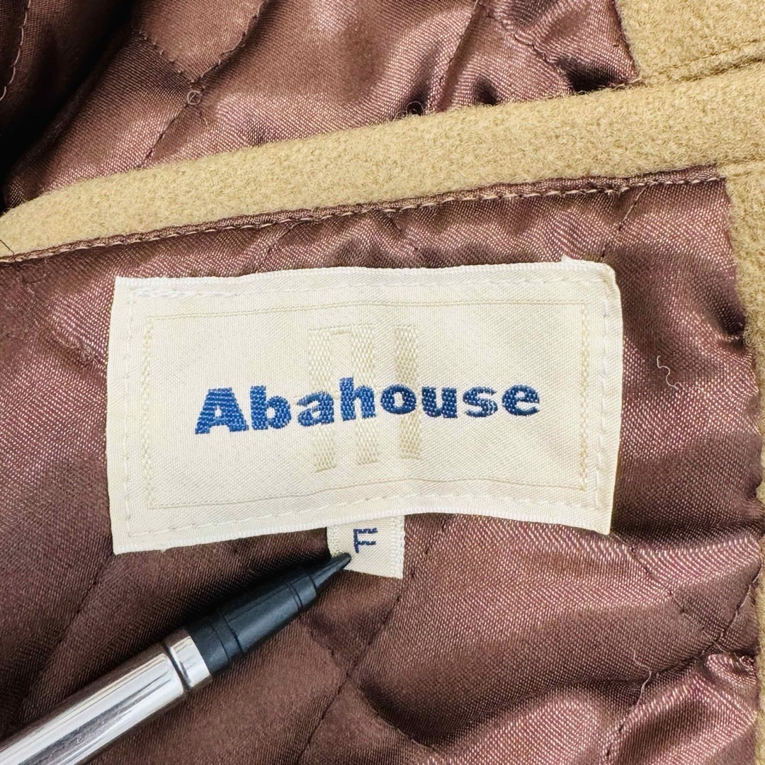 ABAHOUSE(アバハウス)の【90s】アバハウス　袖革ウールスタジャン　F ブラウン　牛革　リアルレザー　L メンズのジャケット/アウター(スタジャン)の商品写真