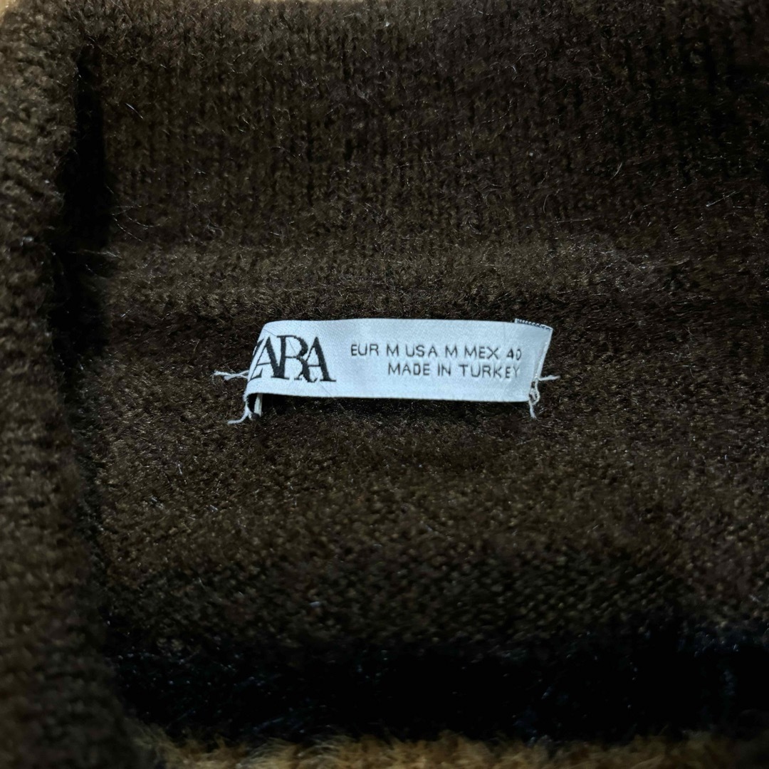 ZARA(ザラ)のZARA ボーダー ニットポロシャツ メンズのトップス(ニット/セーター)の商品写真