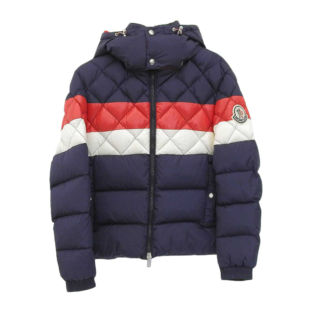 MONCLER(モンクレール)のモンクレール JANVRY GIUBBOTTO ダウンジャケット 41934 85 54155 メンズ ネイビー レッド ホワイト MONCLER 【中古】 【アパレル・小物】 メンズのジャケット/アウター(その他)の商品写真