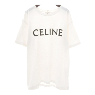 セリーヌ(celine)のセリーヌ ロゴ プリント Tシャツ 2X681671Q メンズ ホワイト CELINE 【中古】 【アパレル・小物】(Tシャツ/カットソー(半袖/袖なし))