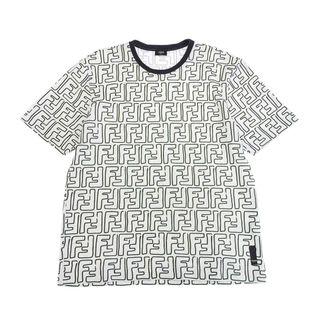 フェンディ(FENDI)のフェンディ ロゴ 半袖Ｔシャツ FY0936 メンズ ホワイト ブラック FENDI 【中古】 【アパレル・小物】(Tシャツ/カットソー(半袖/袖なし))