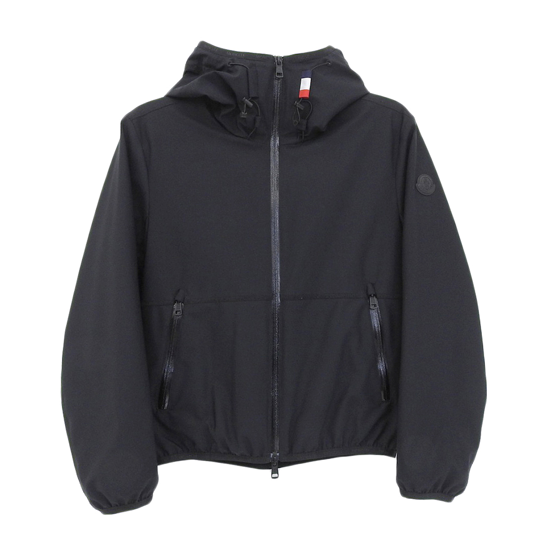 MONCLER(モンクレール)のモンクレール DUPORT GIUBBOTTO ジップアップ ダウンブルゾン 4197505539DK メンズ ブラック MONCLER 【中古】 【アパレル・小物】 レディースのジャケット/アウター(ブルゾン)の商品写真