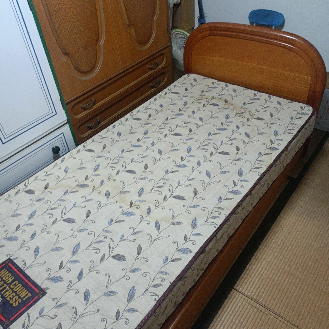 【訳あり】 シングルベッド セット HCマット付き 格安