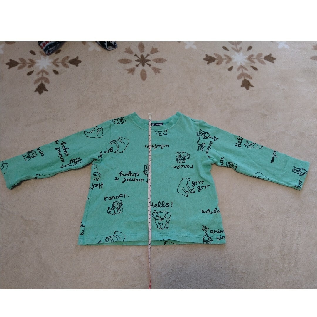 UNIQLO(ユニクロ)の長袖 100cm 2枚 moujonjon ユニクロ キッズ/ベビー/マタニティのキッズ服男の子用(90cm~)(Tシャツ/カットソー)の商品写真