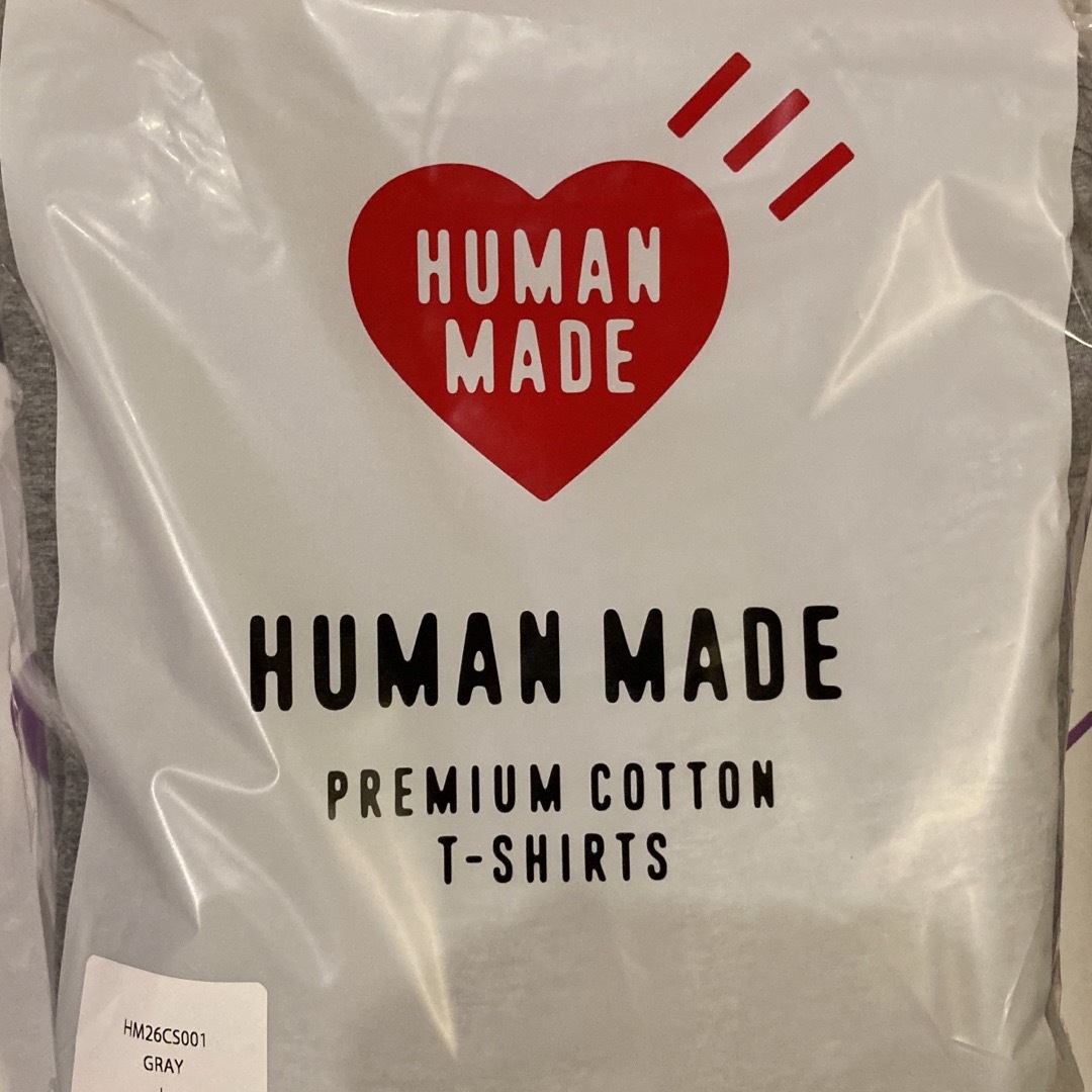 HUMAN MADE(ヒューマンメイド)のHUMAN MADE ヒューマンメイド　XL グレー　新品未開封 メンズのトップス(Tシャツ/カットソー(半袖/袖なし))の商品写真