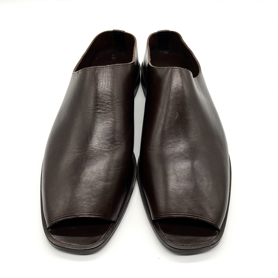 LEMAIRE(ルメール)のLEMAIRE フラット レザー ミュールサンダル ブラウン 26cm 新品 メンズの靴/シューズ(サンダル)の商品写真