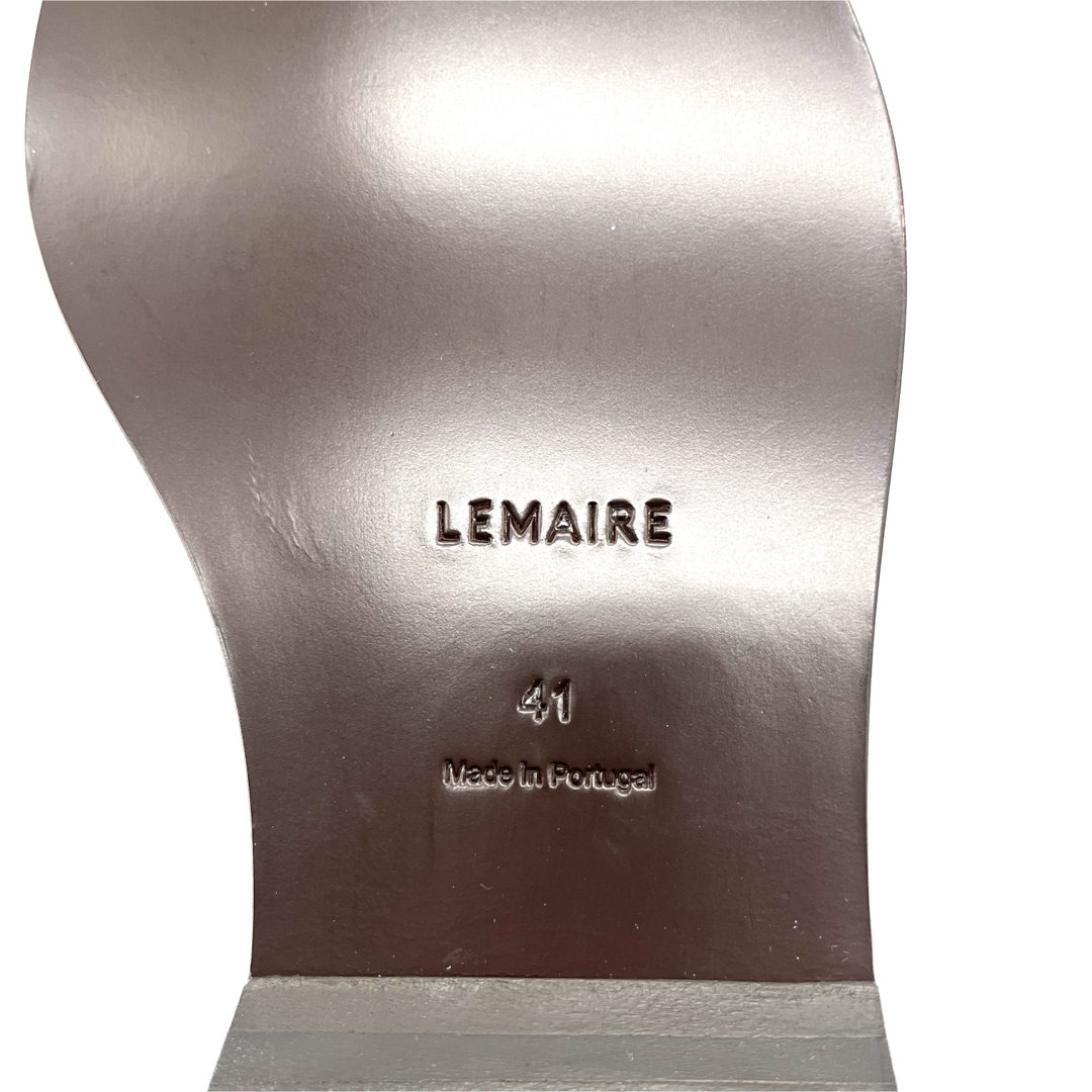 LEMAIRE(ルメール)のLEMAIRE フラット レザー ミュールサンダル ブラウン 26cm 新品 メンズの靴/シューズ(サンダル)の商品写真