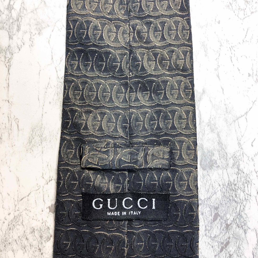 Gucci(グッチ)のGUCCI ネクタイ　GG インターロッキング　マーモント　ブラック メンズのファッション小物(ネクタイ)の商品写真