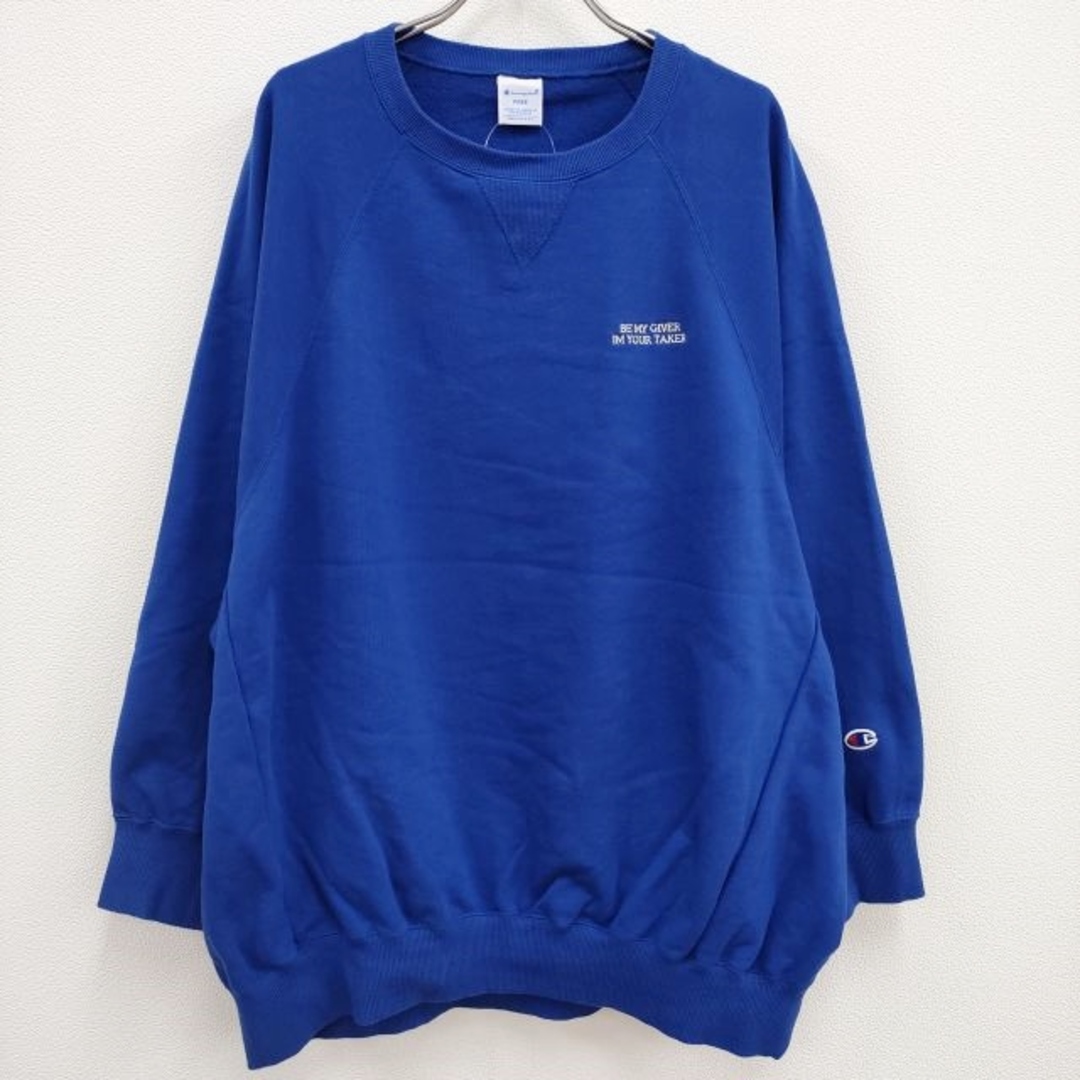 ROSE BUD(ローズバッド)のROSE BUD/Champion Champion別注 ビッグスウェット 定価12100円 スウェット ブルー レディース ローズバッド/チャンピオン【中古】4-0213M♪ レディースのトップス(トレーナー/スウェット)の商品写真