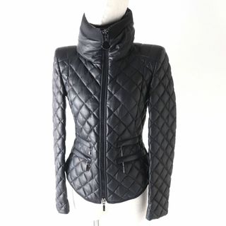 モンクレール(MONCLER)の極美品★正規品 希少◎ MONCLER モンクレール FEMELLE フェルメ スタンドカラー オールレザー キルティング ダウンジャケット ブラック 0(ダウンジャケット)