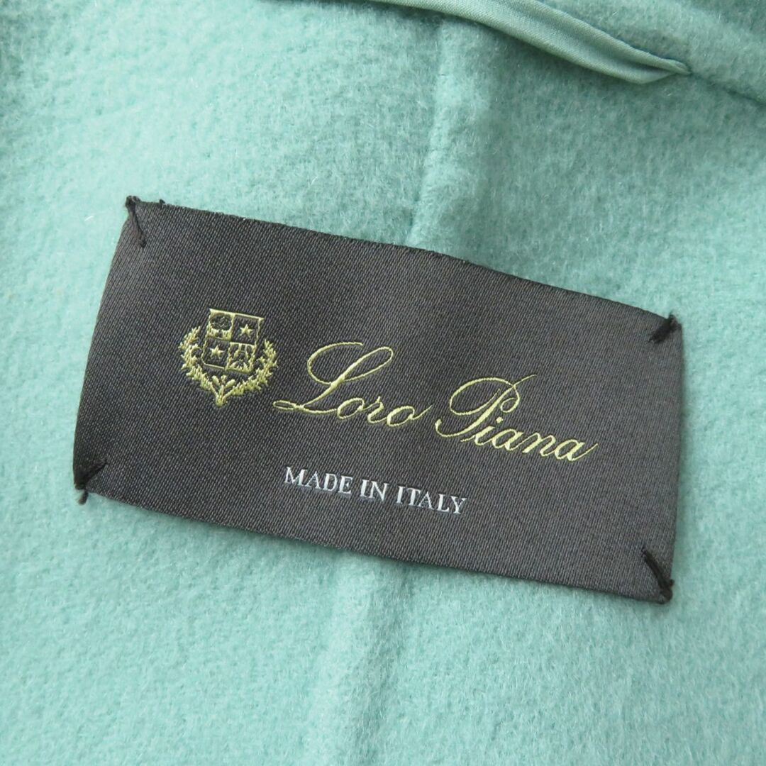 LORO PIANA(ロロピアーナ)の美品★正規品 LoroPiana ロロピアーナ FAL2901 ベルト付き カシミヤ100％ ロング丈 ラップコート レディース グリーン 42 イタリア製 レディースのジャケット/アウター(その他)の商品写真