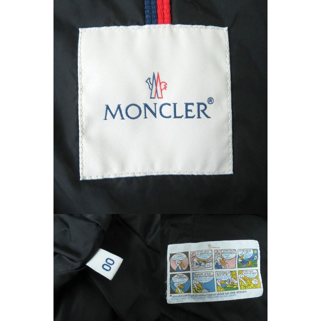 MONCLER(モンクレール)の極美品△正規品 MONCLER モンクレール CLION 2019年 ロゴワッペン・ブルーフロストフォックスファー・ベルト付き ダウンジャケット 黒 00 レディースのジャケット/アウター(ダウンジャケット)の商品写真