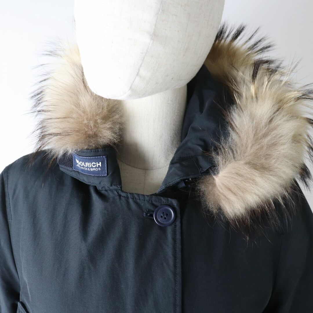 WOOLRICH(ウールリッチ)の美品★正規品 WOOLRICH ウールリッチ 1502250 ARCTIC PARKA 60/40 アークティックパーカ ファー・フード付 ダウンコート ネイビー 紺 S レディースのジャケット/アウター(ダウンコート)の商品写真