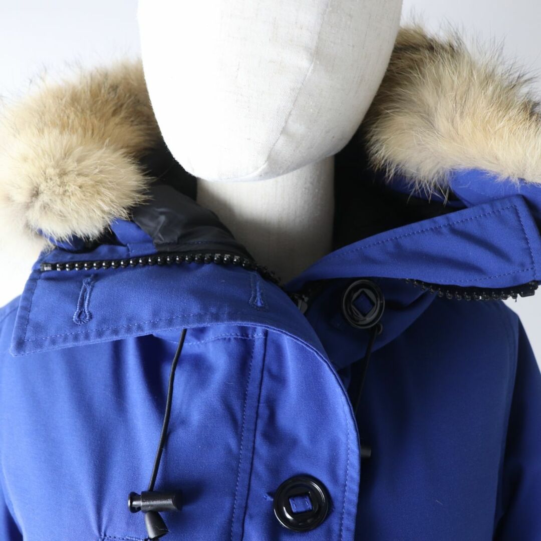 CANADA GOOSE(カナダグース)の良品★国内正規品 CANADA GOOSE カナダグース 2300JL CHARLOTTE PARKA シャーロット ファー・フード付 ZIP UP ダウンジャケット ブルー S/P レディースのジャケット/アウター(ダウンジャケット)の商品写真