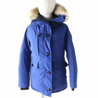 カナダグース(CANADA GOOSE)の良品★国内正規品 CANADA GOOSE カナダグース 2300JL CHARLOTTE PARKA シャーロット ファー・フード付 ZIP UP ダウンジャケット ブルー S/P(ダウンジャケット)