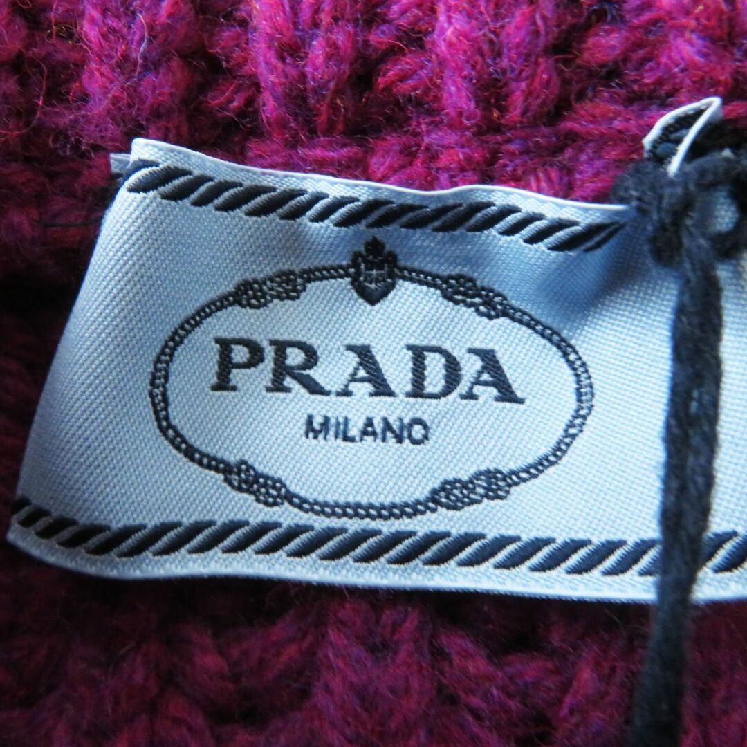 PRADA(プラダ)の未使用品◎正規品 伊製 プラダ 22SS P24Q1L レディース シェットランド ウール クルーネック セーター／プルオーバー 紫 36 定価297000円 レディースのトップス(ニット/セーター)の商品写真