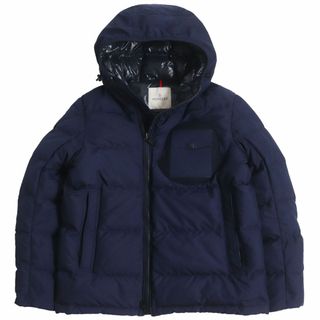 モンクレール(MONCLER)の美品●MONCLER モンクレール AMBERT ダブルジップ フーデッドダウンジャケット ダークネイビー 1 国内正規品 メンズ秋冬おすすめ◎(ダウンジャケット)