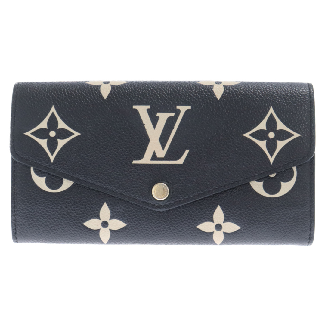 LOUIS VUITTON(ルイヴィトン)のLOUIS VUITTON ルイヴィトン バイカラー モノグラム アンプラント ポルトフォイユ サラ M80496 ウォレット 長財布 ブラック ICチップ イニシャル入り メンズのファッション小物(長財布)の商品写真