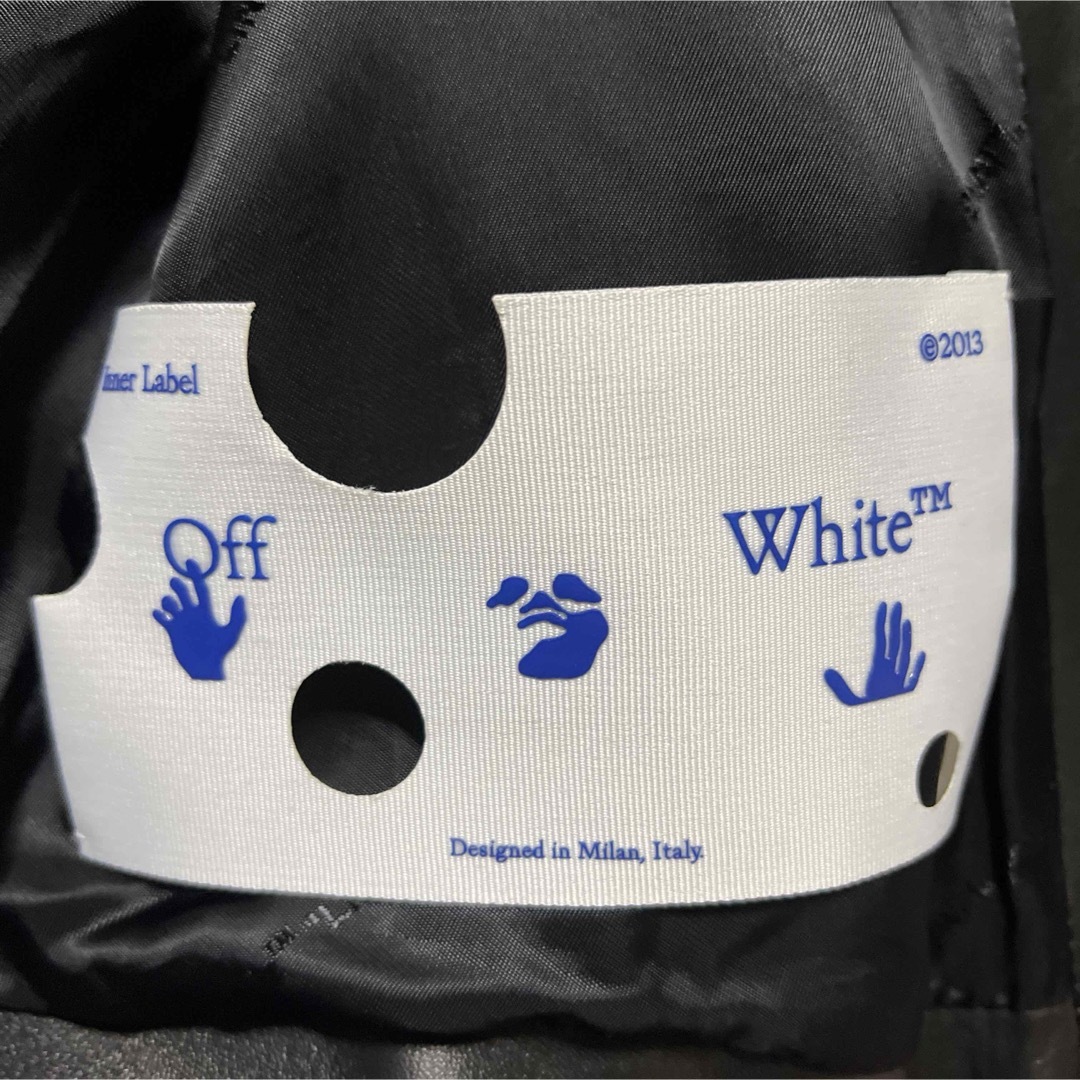 OFF-WHITE(オフホワイト)の極激レア Off-White レザーライダースジャケット メンズのジャケット/アウター(レザージャケット)の商品写真