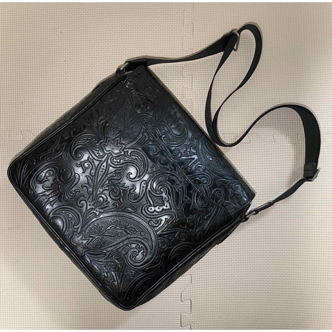 ETRO - ETRO レザークラフト ペーズリーモチーフ ショルダー ETRO - ETRO レザークラフト ペーズリーモチーフ ショルダー