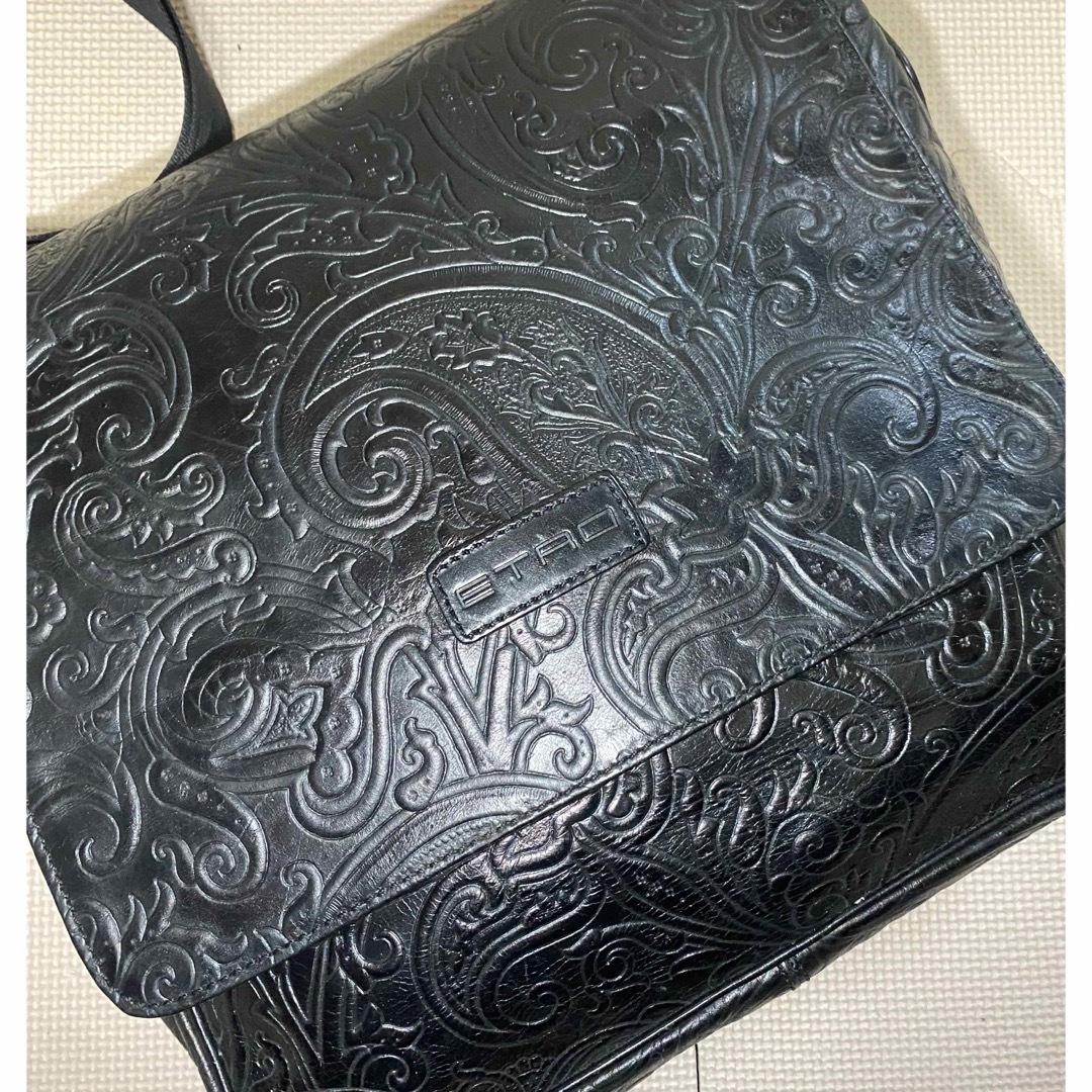 ETRO - ETRO レザークラフト ペーズリーモチーフ ショルダー ETRO - ETRO レザークラフト ペーズリーモチーフ ショルダー
