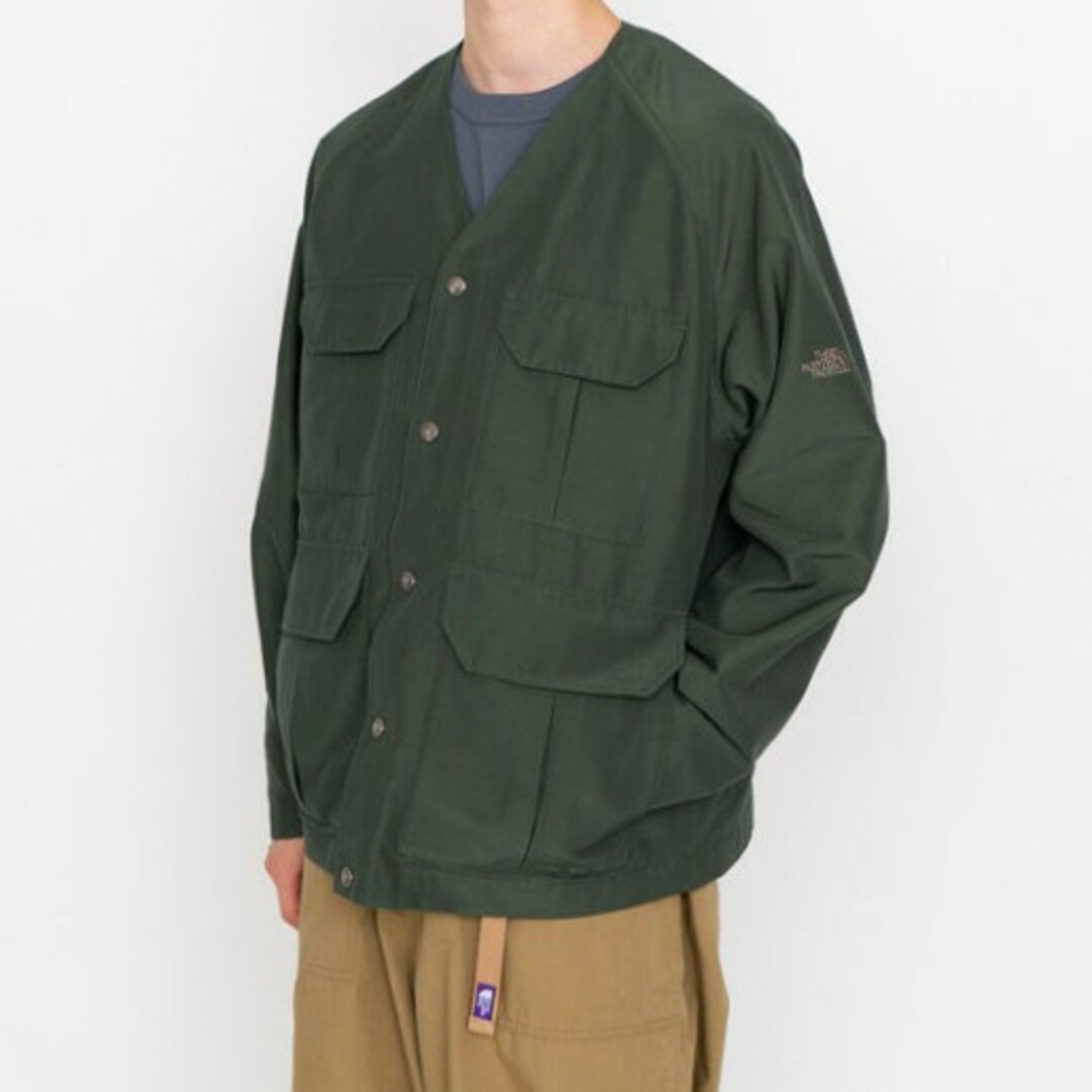 THE NORTH FACE PURPLE LABEL ザ・ノースフェイス パープルレーベル Mountain Wind Cardigan マウンテンウインドカーディガン NP2205N L KHAKI GREEN nanamica ブルゾン ジャケット アウター【新古品】【中古】【THE NORTH FACE PURPLE LABEL】 メンズのジャケット/アウター(ノーカラージャケット)の商品写真