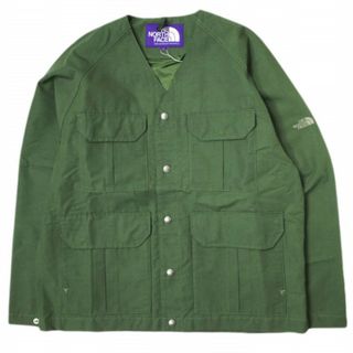 THE NORTH FACE PURPLE LABEL ザ・ノースフェイス パープルレーベル Mountain Wind Cardigan マウンテンウインドカーディガン NP2205N L KHAKI GREEN nanamica ブルゾン ジャケット アウター【新古品】【中古】【THE NORTH FACE PURPLE LABEL】(ノーカラージャケット)