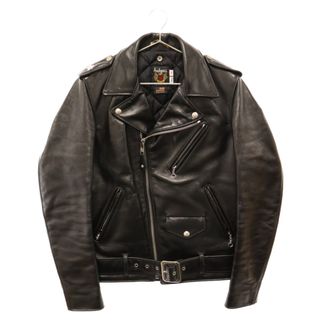 ショット(schott)のSCHOTT ショット 23AW 613UHT HORSEHIDE ONE STAR ワンスター ホースハイド ダブルライダースジャケット ブラック 7416(ライダースジャケット)