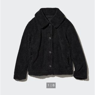 ユニクロ(UNIQLO)のUNIQLO ボアフリースジャケット　3XL 09 BLACKブラック新品未開封(ブルゾン)