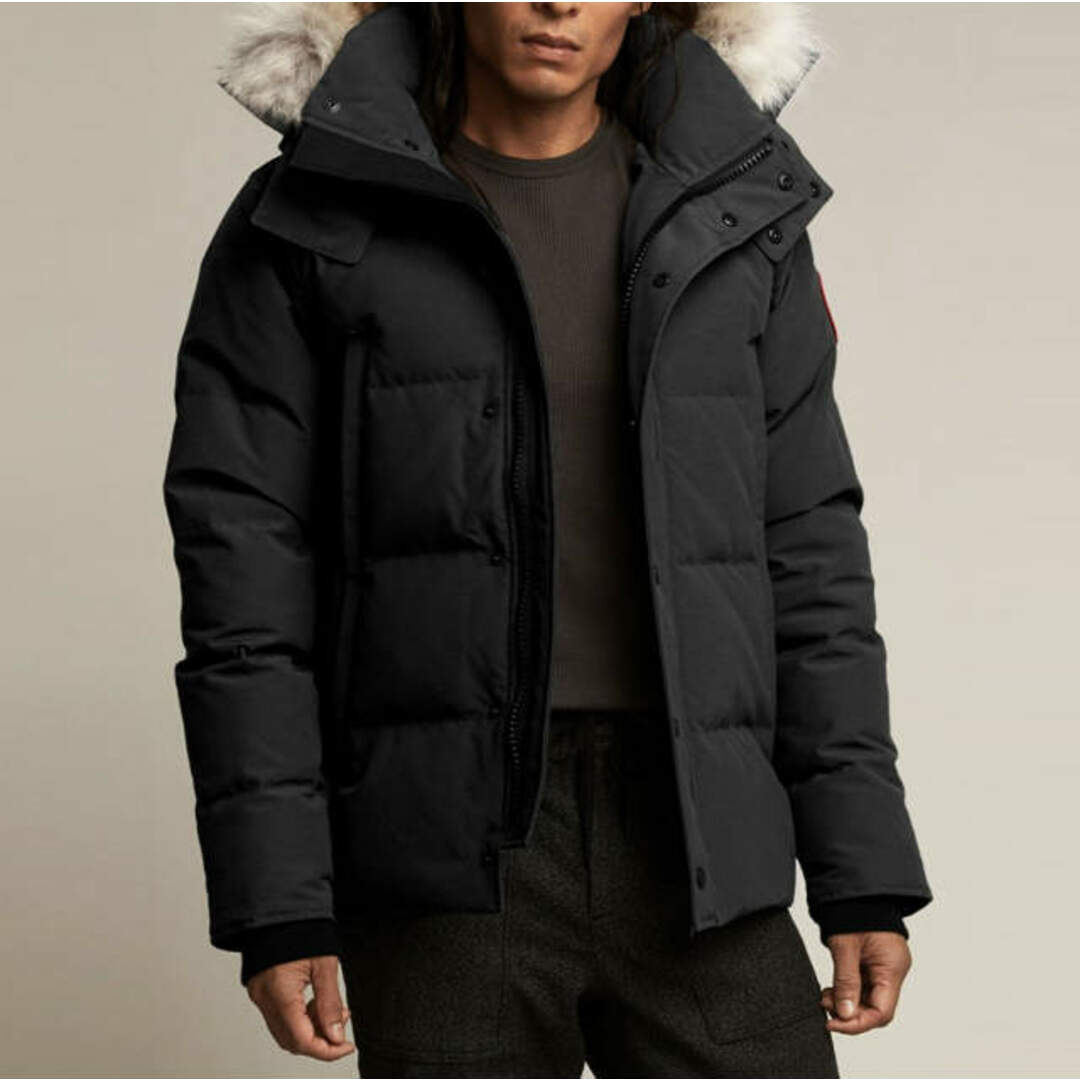 CANADA GOOSE(カナダグース)のCANADA GOOSE カナダグース カナダ製 Wyndham Parka Fusion Fit Heritage ウィンダムパーカ フュージョンフィット 3808MA S BLACK ファー付き フーデッド ダウンジャケット 定価234,300円 アウター【新古品】【中古】【CANADA GOOSE】 メンズのジャケット/アウター(ダウンジャケット)の商品写真