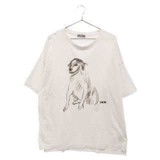 ディオール(Dior)のDIOR ディオール x Duncan Grant ダンカン グラント ドッグフロントプリント半袖Tシャツ ホワイト 383J677A0817(Tシャツ/カットソー(半袖/袖なし))