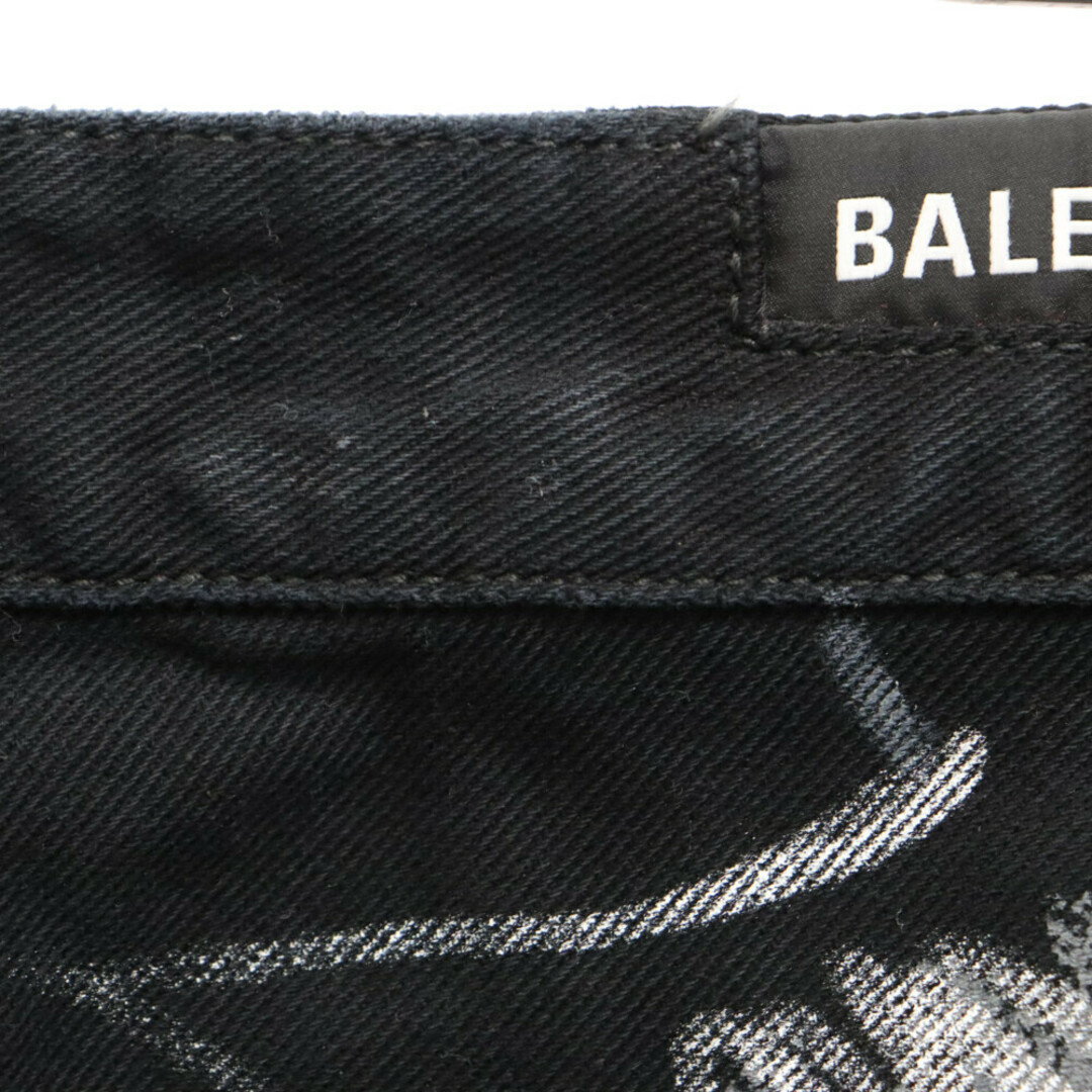 Balenciaga(バレンシアガ)のBALENCIAGA バレンシアガ 23SS GRAFFITI BAGGY グラフィティバギーデニムパンツ ブラック 745223 TNW11 メンズのパンツ(その他)の商品写真