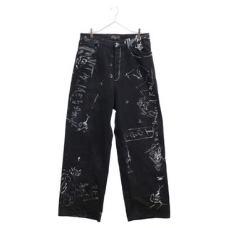 バレンシアガ(Balenciaga)のBALENCIAGA バレンシアガ 23SS GRAFFITI BAGGY グラフィティバギーデニムパンツ ブラック 745223 TNW11(その他)