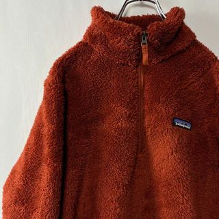 パタゴニア(patagonia)のパタゴニア　シンチラ　ハーフジップ　フリースジャケット　古着　オレンジ　Mサイズ(ブルゾン)