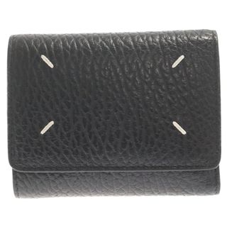 マルタンマルジェラ(Maison Martin Margiela)のMaison Margiela メゾンマルジェラ Zip Compact tri fold wallet ジップ コンパクト フォールド カウレザー ウォレット 三つ折り財布 ブラック SA3U0010(折り財布)