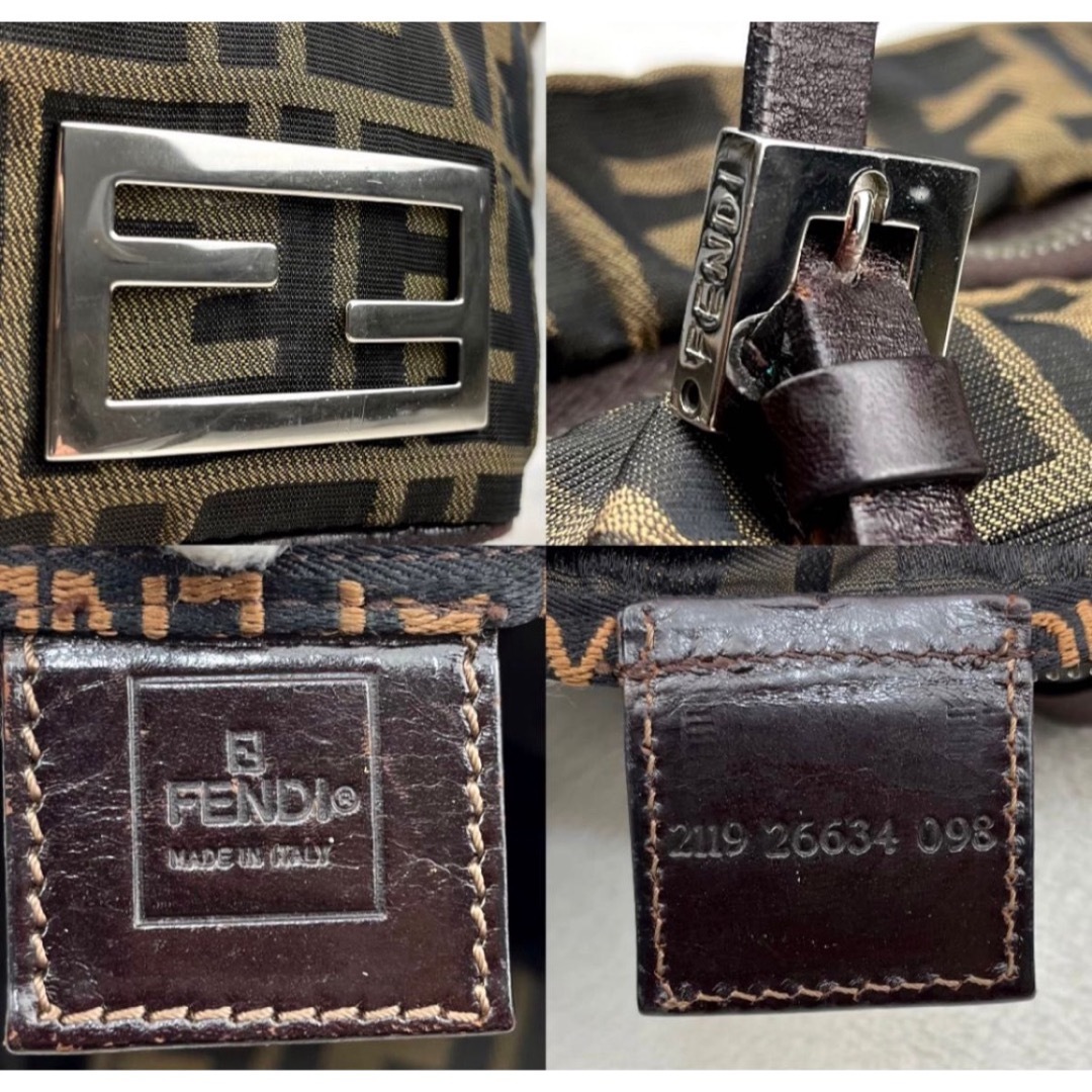 FENDI(フェンディ)のFENDI ズッカ柄　ミニトートバッグ　マンマバケット　レザー　シルバー金具 レディースのバッグ(トートバッグ)の商品写真