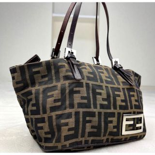 フェンディ(FENDI)のFENDI ズッカ柄　ミニトートバッグ　マンマバケット　レザー　シルバー金具(トートバッグ)