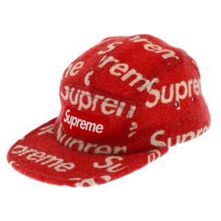 シュプリーム(Supreme)のSUPREME シュプリーム 18AW×Harris Tweed Camp Cap ハリスツイード ボックスロゴ キャンプキャップ レッド(キャップ)