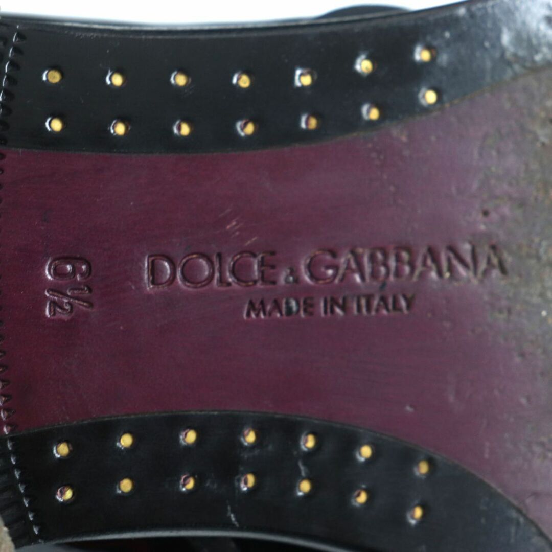 DOLCE&GABBANA(ドルチェアンドガッバーナ)の良品▼DOLCE＆GABBANA ドルチェ＆ガッバーナ A10391 パテントレザー ドレスシューズ ブラック 6 1/2 メンズ イタリア製 箱・袋付き メンズの靴/シューズ(ドレス/ビジネス)の商品写真